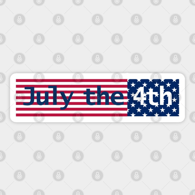 July 4th Typography in Stars and Stripes Text Sticker by ellenhenryart